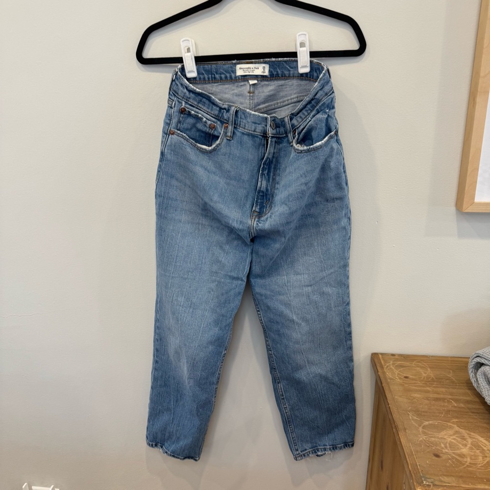 Abercrombie The ankle straight ultra high rise curve live Denim Jeans